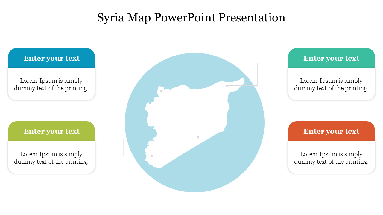 Free - Editable Syria Map PowerPoint Presentation Slide Template